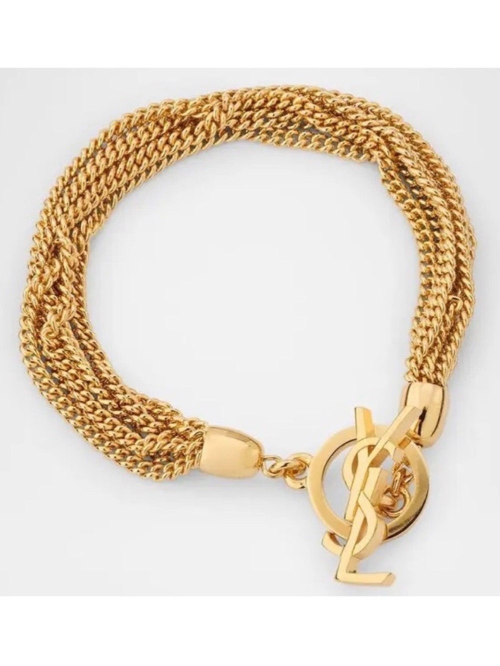 SAINT LAURENT YSL logo chain bracelet